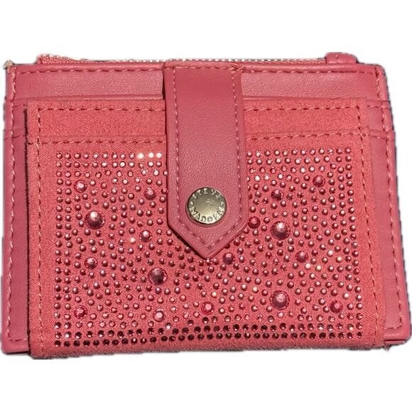 Steve Madden Bhayden Card Case Wallet - Pink - Picture 1 of 7